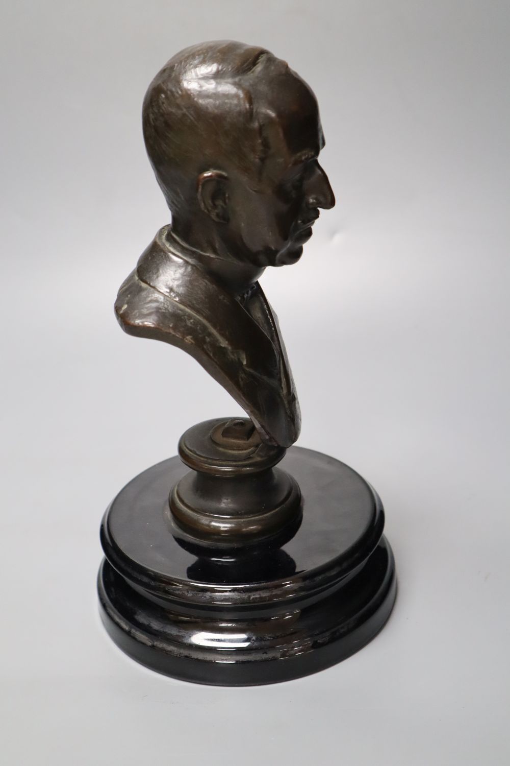 Conrad Dressler (1856-1940). A cast bronze of an unidentified gentleman, possible Morton Stanley, signed, height 30cm